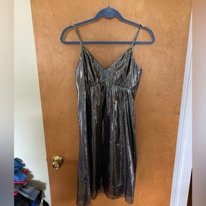 NWT The Limited Metallic V Neck Dress